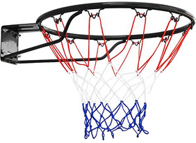 Korvpallirõngas ja võrk Court must