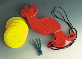 Rannavõrkpalli piirid Econom 8X16 m punane