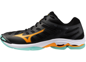 Meeste Võrkpallijalatsid Mizuno WAVE VOLTAGE 2 (U) must/oranž/valge