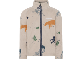Laste fliispusa Didriksons Monte Printed Kids' Full-Zip 10 beež