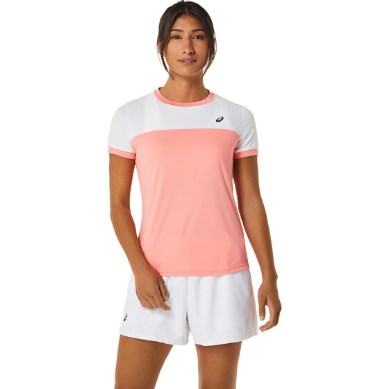 Treeningsärk Asics WOMEN COURT SS TOP roosa/valge