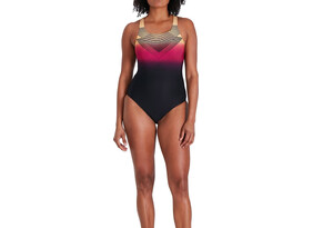 Naiste ujumistrikoo Speedo Digital Placement Medalist W must/lilla