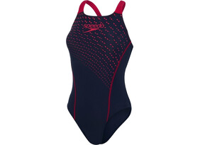 Naiste ujumistrikoo Speedo Medley Logo Medalist 1PC W tumesinine/roosa