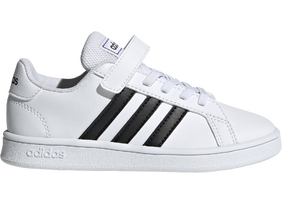 Laste vabaajajalatsid adidas GRAND COURT C valge/must