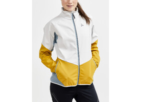 Naiste treeningjakk Craft Glide Jacket W valge/kollane