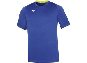 Meeste treeningsärk Mizuno Core Short Sleeve Tee sinine/kollane