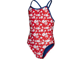 Laste ujumistrikoo Speedo Allover Vback JR punane/valge