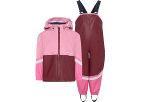 Laste vihmariiete komplekt Didriksons Waterman Kids Set 12 roosa/tumepunane