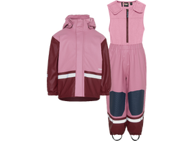Laste vihmariiete komplekt Didriksons Boardman Kids Set 12 roosa/tumepunane