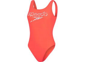Naiste ujumistrikoo Speedo Logo Deep U-Back W roosa