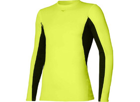 Meeste soe pesu särk Mizuno Mid Weight-Light Crew neoonkollane