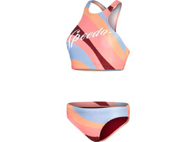 Naiste rannavolle bikiinid Speedo Logo Volley 2PC AF roosa/kollane/hall