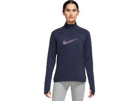 Naiste treeningsärk Nike W NK DF SWOOSH HBR HZ PACER tumelilla