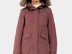 Parka Didriksons Erika 3 Womens tumepunane