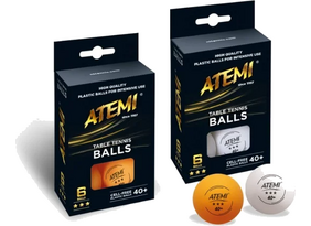 Lauatennisepallid Atemi valge 40mm